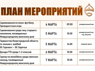 План мероприятий